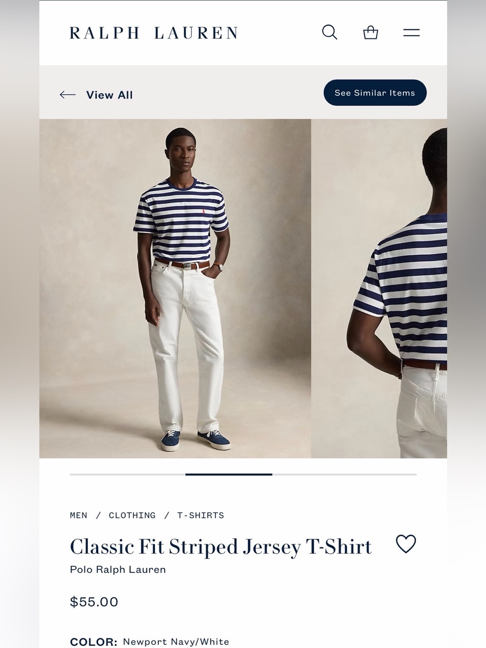 Ralph Lauren Navy and White Striped Kids Bottoms